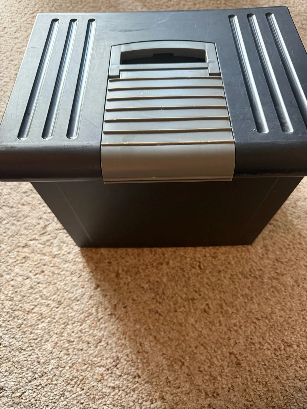 Vintage Newell Plastic Portable Letter File Box Organizer Storage Tote